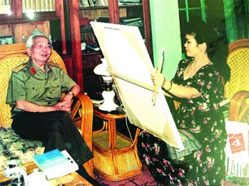 Paintings of General Giap displayed in Hanoi - ảnh 2